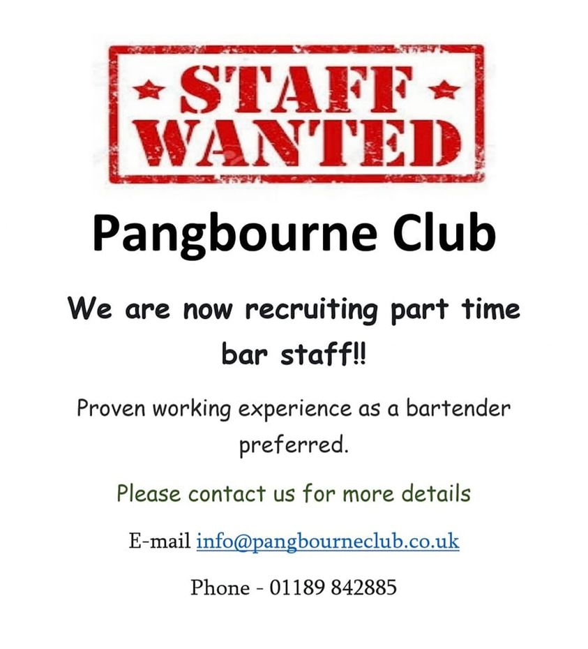 Staff wanted at Pangbourne Club
